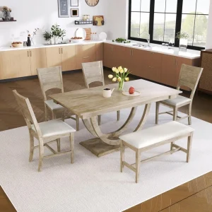 6 Piece Dining Table Set,