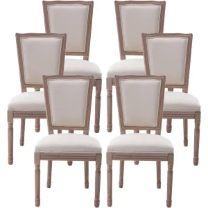 French Country Dining Chairs Set of 6,